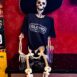 Funny Skeleton in Sombrero